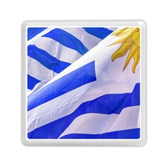 Uruguay Flags Waving Memory Card Reader (square) by dflcprintsclothing