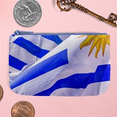 Uruguay Flags Waving Large Coin Purse by dflcprintsclothing