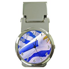 Uruguay Flags Waving Money Clip Watches