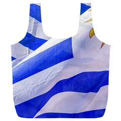 Uruguay Flags Waving Full Print Recycle Bag (xxl) by dflcprintsclothing