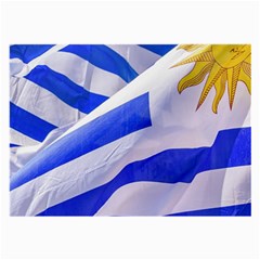 Uruguay Flags Waving Large Glasses Cloth (2 Sides) by dflcprintsclothing