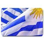 Uruguay Flags Waving Large Doormat  30 x20  Door Mat