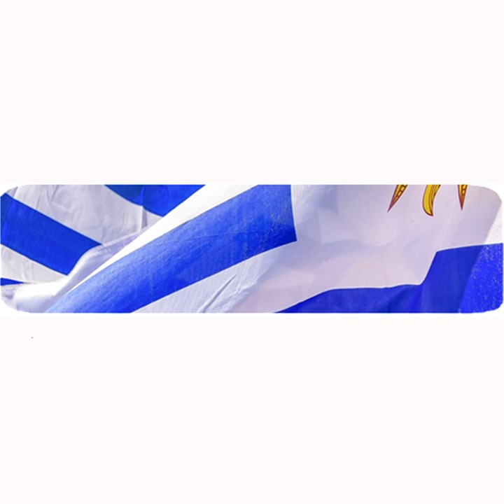 Uruguay Flags Waving Large Bar Mats