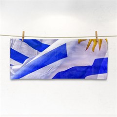 Uruguay Flags Waving Hand Towel by dflcprintsclothing