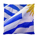 Uruguay Flags Waving Standard Cushion Case (Two Sides) Back