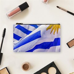 Uruguay Flags Waving Cosmetic Bag (small) by dflcprintsclothing