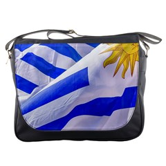 Uruguay Flags Waving Messenger Bag by dflcprintsclothing