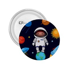 Boy Spaceman Space Rocket Ufo Planets Stars 2 25  Buttons by Vaneshart