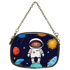 Boy Spaceman Space Rocket Ufo Planets Stars Chain Purse (two Sides) by Vaneshart