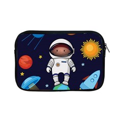 Boy Spaceman Space Rocket Ufo Planets Stars Apple Ipad Mini Zipper Cases by Vaneshart