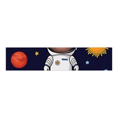 Boy Spaceman Space Rocket Ufo Planets Stars Velvet Scrunchie by Vaneshart