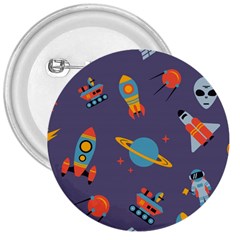 Space Seamless Pattern 3  Buttons