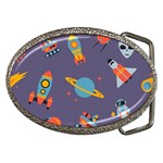 Space Seamless Pattern Belt Buckles Front