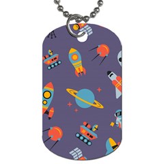 Space Seamless Pattern Dog Tag (Two Sides)