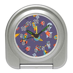 Space Seamless Pattern Travel Alarm Clock