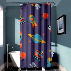 Space Seamless Pattern Shower Curtain 36  x 72  (Stall) 