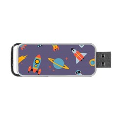 Space Seamless Pattern Portable Usb Flash (one Side) by Vaneshart