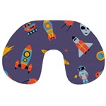 Space Seamless Pattern Travel Neck Pillow Back