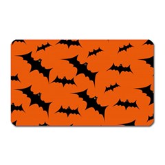 Halloween Card With Bats Flying Pattern Magnet (rectangular) by Vaneshart