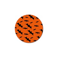 Halloween Card With Bats Flying Pattern Golf Ball Marker (4 Pack) by Vaneshart