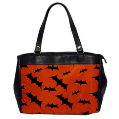 Halloween Card With Bats Flying Pattern Oversize Office Handbag by Vaneshart