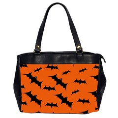 Halloween Card With Bats Flying Pattern Oversize Office Handbag (2 Sides) by Vaneshart