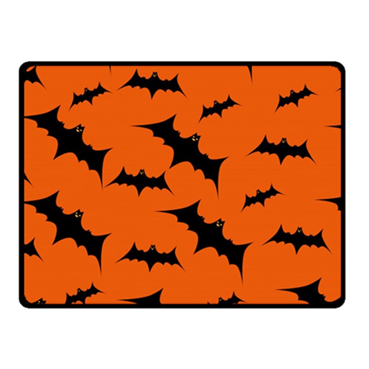 Halloween Card With Bats Flying Pattern Fleece Blanket (Small)