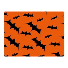 Halloween Card With Bats Flying Pattern Double Sided Flano Blanket (mini)  by Vaneshart