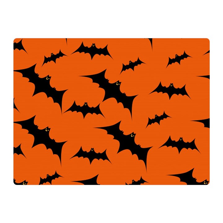 Halloween Card With Bats Flying Pattern Double Sided Flano Blanket (Mini) 