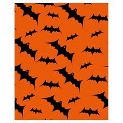 Halloween Card With Bats Flying Pattern Drawstring Bag (small) by Vaneshart