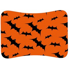 Halloween Card With Bats Flying Pattern Velour Seat Head Rest Cushion by Vaneshart