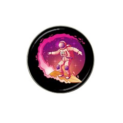 Astronaut Spacesuit Standing Surfboard Surfing Milky Way Stars Hat Clip Ball Marker (4 Pack) by Vaneshart