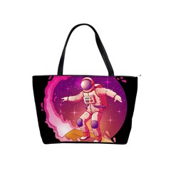 Astronaut Spacesuit Standing Surfboard Surfing Milky Way Stars Classic Shoulder Handbag by Vaneshart