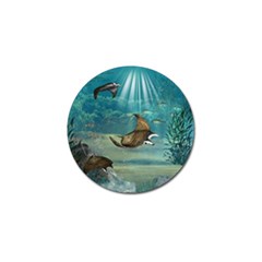 Awesome Steampunk Manta Rays Golf Ball Marker (4 Pack) by FantasyWorld7