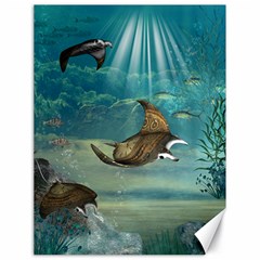 Awesome Steampunk Manta Rays Canvas 18  X 24  by FantasyWorld7