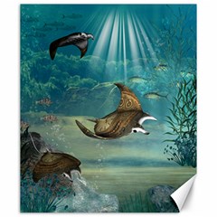 Awesome Steampunk Manta Rays Canvas 20  X 24  by FantasyWorld7