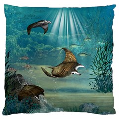 Awesome Steampunk Manta Rays Standard Flano Cushion Case (one Side) by FantasyWorld7