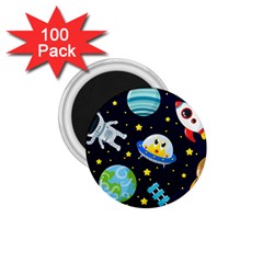 Space Seamless Pattern 1 75  Magnets (100 Pack)  by Vaneshart