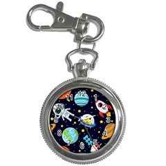 Space Seamless Pattern Key Chain Watches by Vaneshart