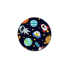 Space Seamless Pattern Golf Ball Marker (4 Pack) by Vaneshart