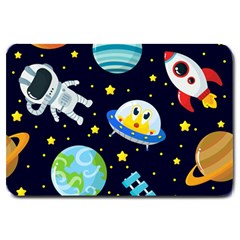 Space Seamless Pattern Large Doormat  by Vaneshart