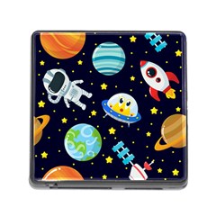 Space Seamless Pattern Memory Card Reader (square 5 Slot) by Vaneshart