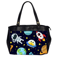 Space Seamless Pattern Oversize Office Handbag (2 Sides) by Vaneshart