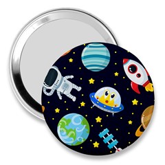 Space Seamless Pattern 3  Handbag Mirrors by Vaneshart