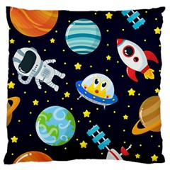 Space Seamless Pattern Large Flano Cushion Case (one Side) by Vaneshart