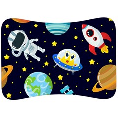 Space Seamless Pattern Velour Seat Head Rest Cushion by Vaneshart