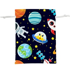 Space Seamless Pattern  Lightweight Drawstring Pouch (xl) by Vaneshart