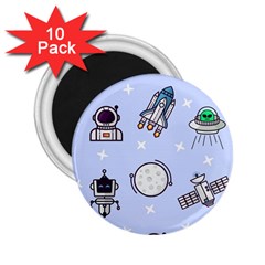 Seamless Pattern With Space Theme 2 25  Magnets (10 Pack)  by Vaneshart