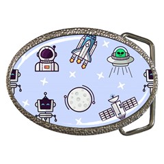 Seamless Pattern With Space Theme Belt Buckles by Vaneshart