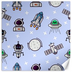 Seamless Pattern With Space Theme Canvas 12  X 12  by Vaneshart